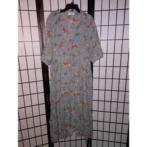 Natural Floral Rebecca Maxi Dress